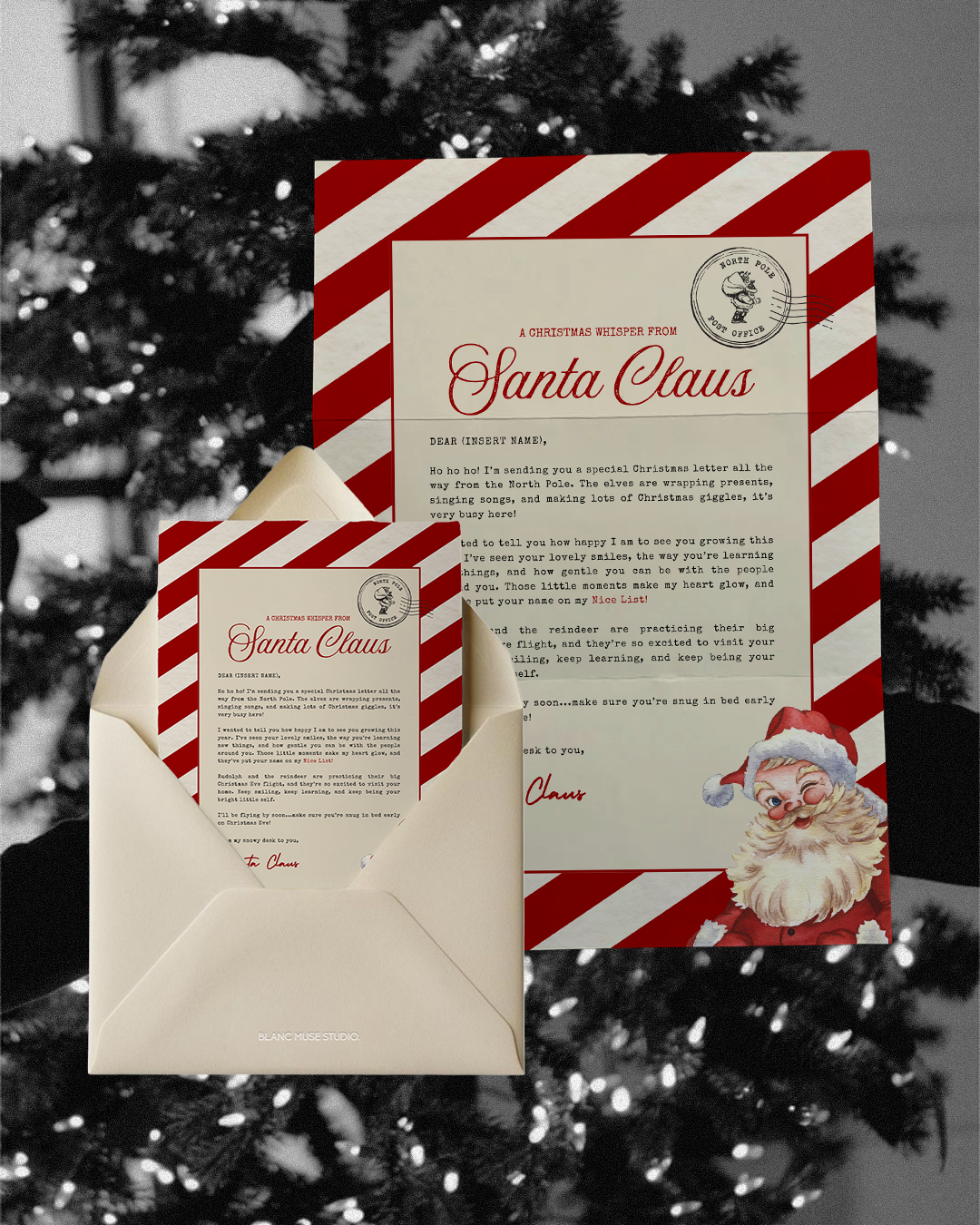 North Pole Digital Letter Template