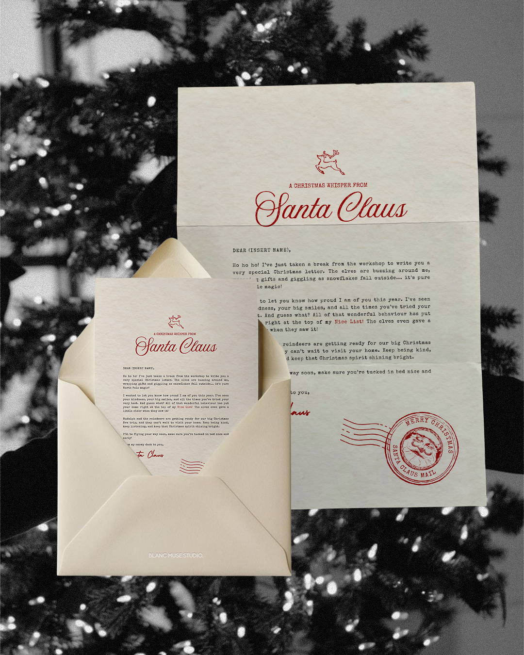North Pole Digital Letter Template
