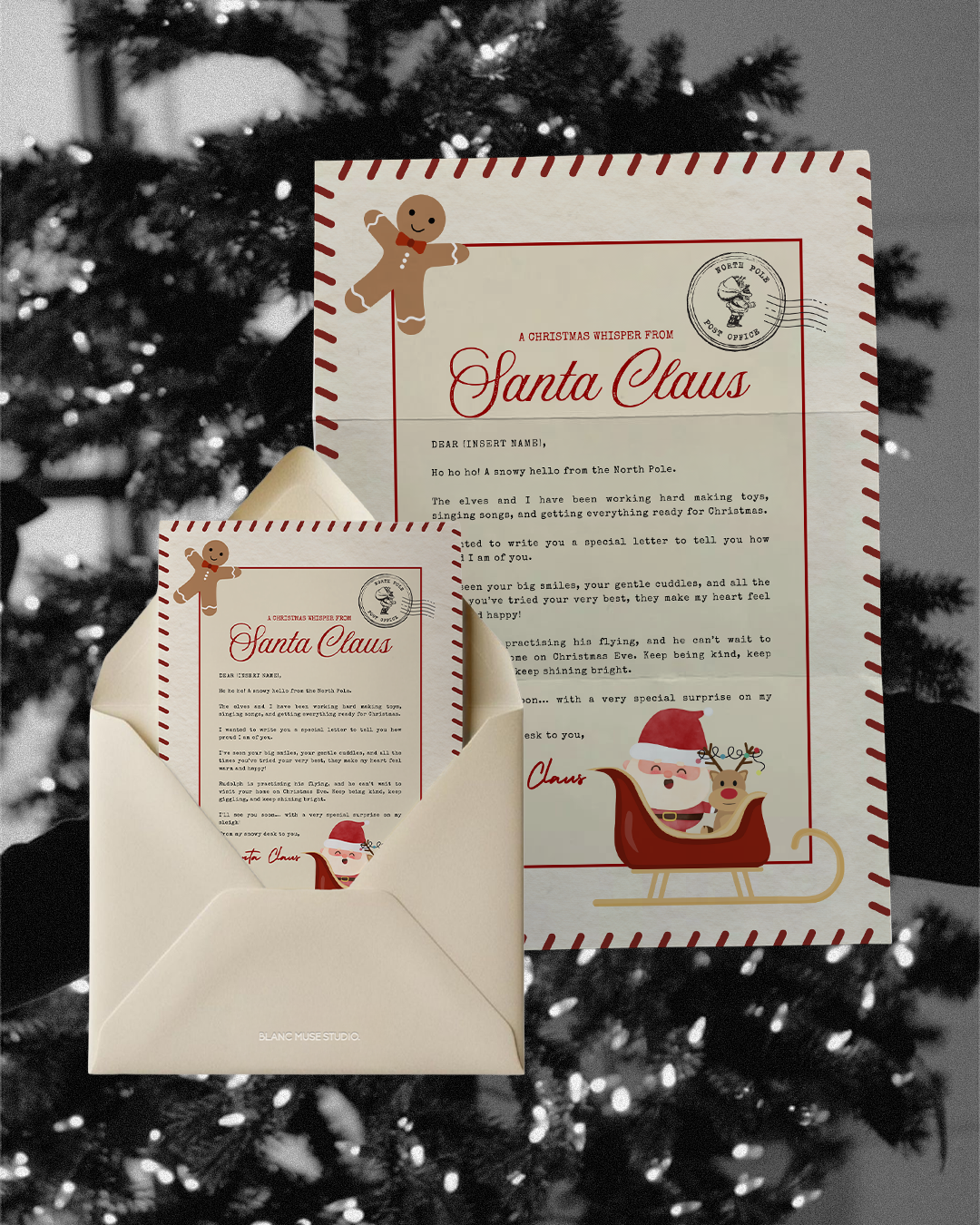 North Pole Digital Letter Template