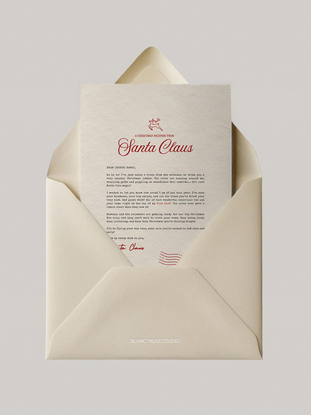 North Pole Digital Letter Template